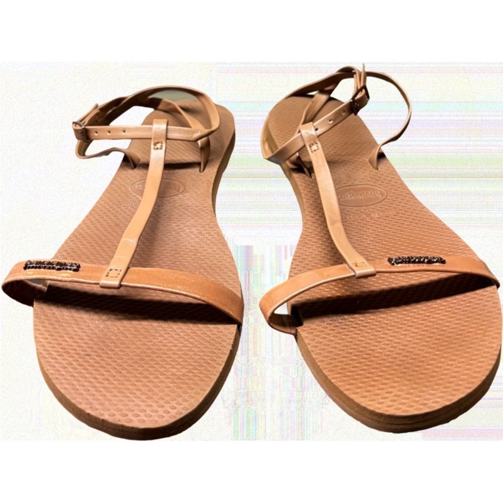 YOU BELIZE T-STRAP SANDALS IN RUST Size 37-38 (6.5-7) - Picture 5 of 7